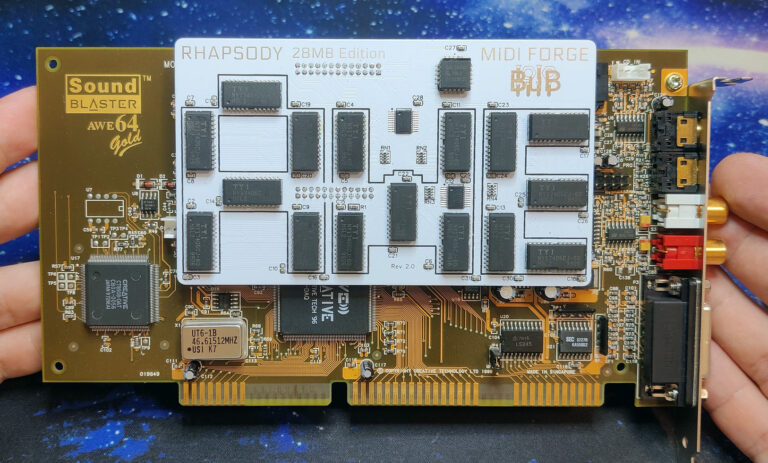 Another AWE64 28MB expansion: MIDI FORGE Rhapsody – Bits und Bolts